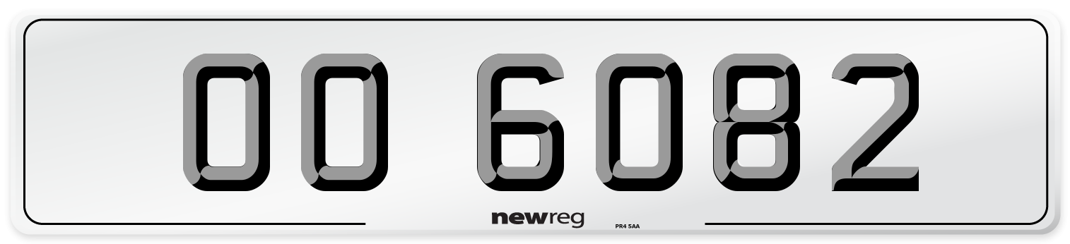 OO 6082 Number Plate from New Reg
